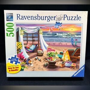 Ravensburger | Large Piece "Cabana Retreat" 500pc Jigsaw Puzzle - Complete
